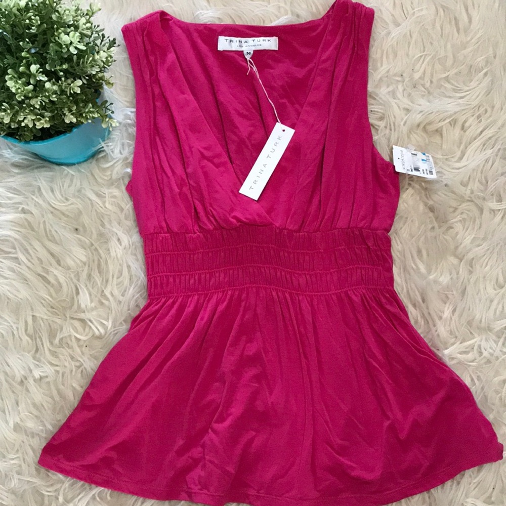 😍Trina Turk pretty pink blouse
